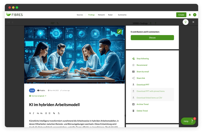 Multi-lingual trend drafting