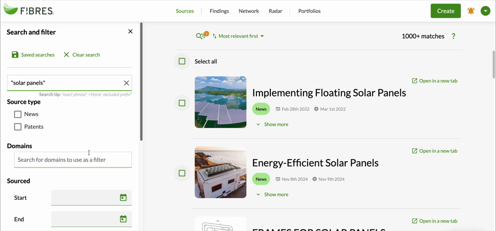 new in FIBRES - filter by domain